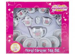 17 pc CERAMIC TEA PARTY SET