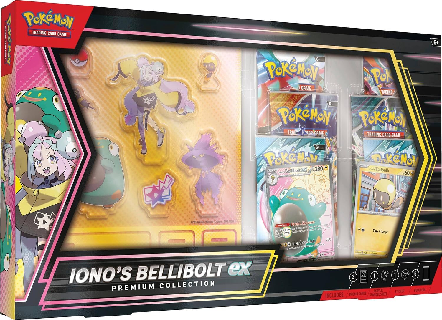 Pokemon TCG: Iono’s Bellibolt ex Premium Collection - 6 Packs