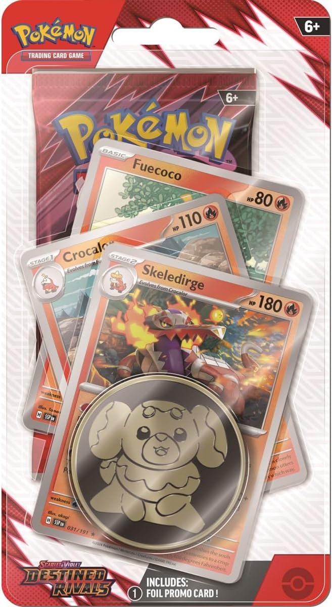 Pokemon TCG Scarlet & Violet Destined Rivals Premium Checklane Booster Pack (1 Pack) Asst Cards
