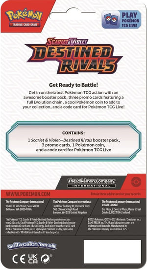 Pokemon TCG Scarlet & Violet Destined Rivals Premium Checklane Booster Pack (1 Pack) Asst Cards