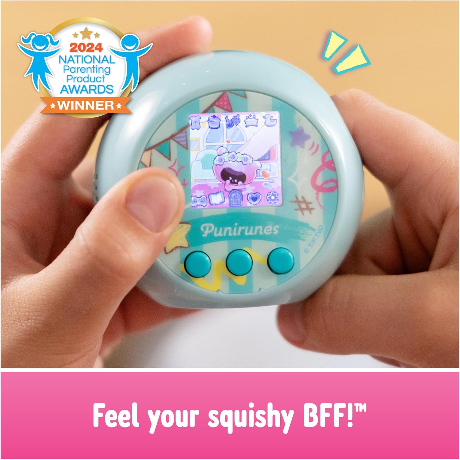 Punirunes, Interactive Digital Toy with 55 Squishy Characters Inside, Reacts to Touch