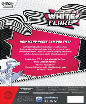 Pokémon TCG: Scarlet & Violet—White Flare Binder Collection (Reshiram Binder & 5 Booster Packs)