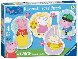 Peppa Pig - 4 Large Shaped Puzzles