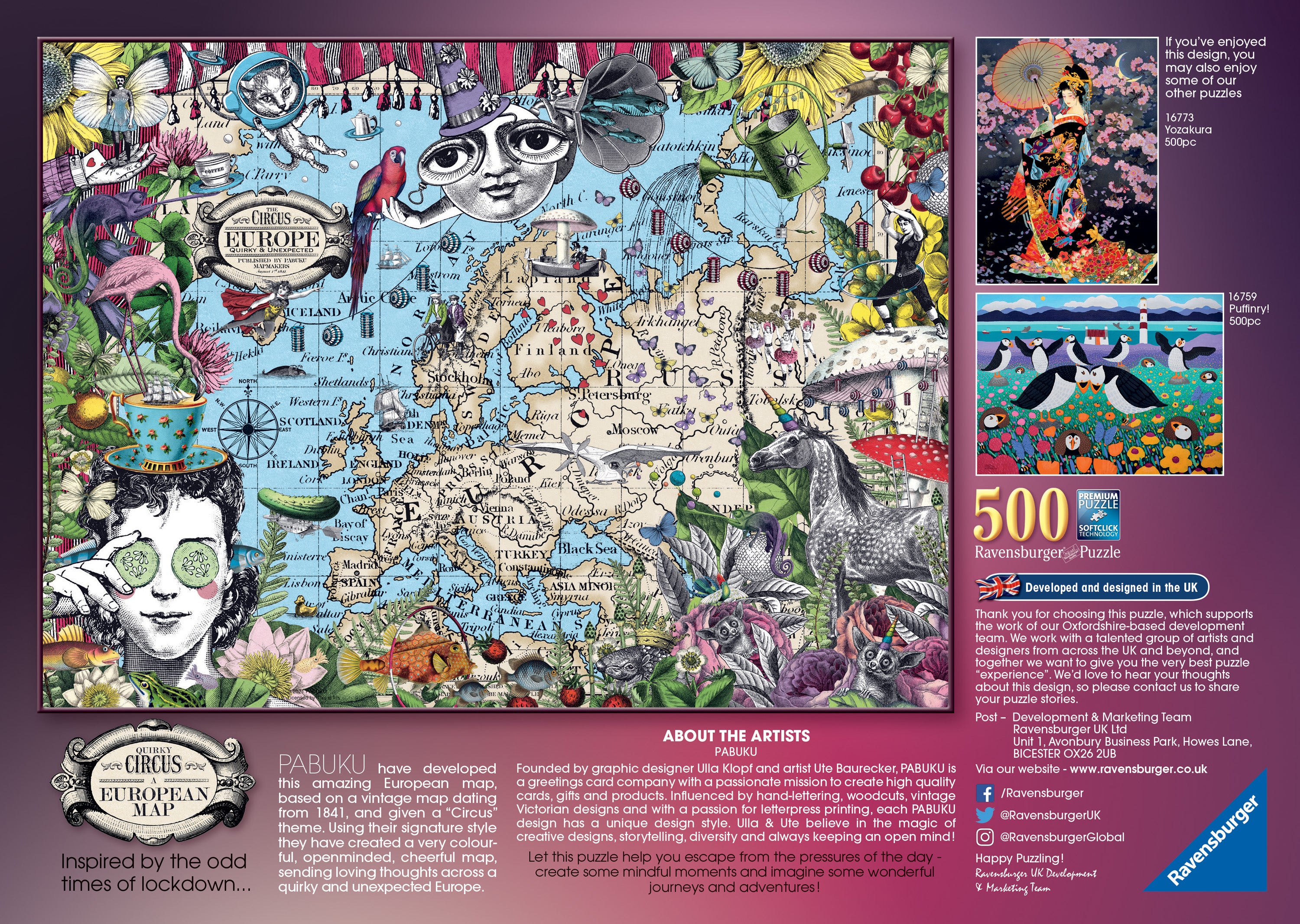 European Map Quirky Circus500p