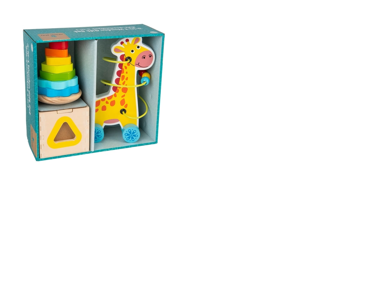 3 IN 1 WOODEN TOY PLAYSET