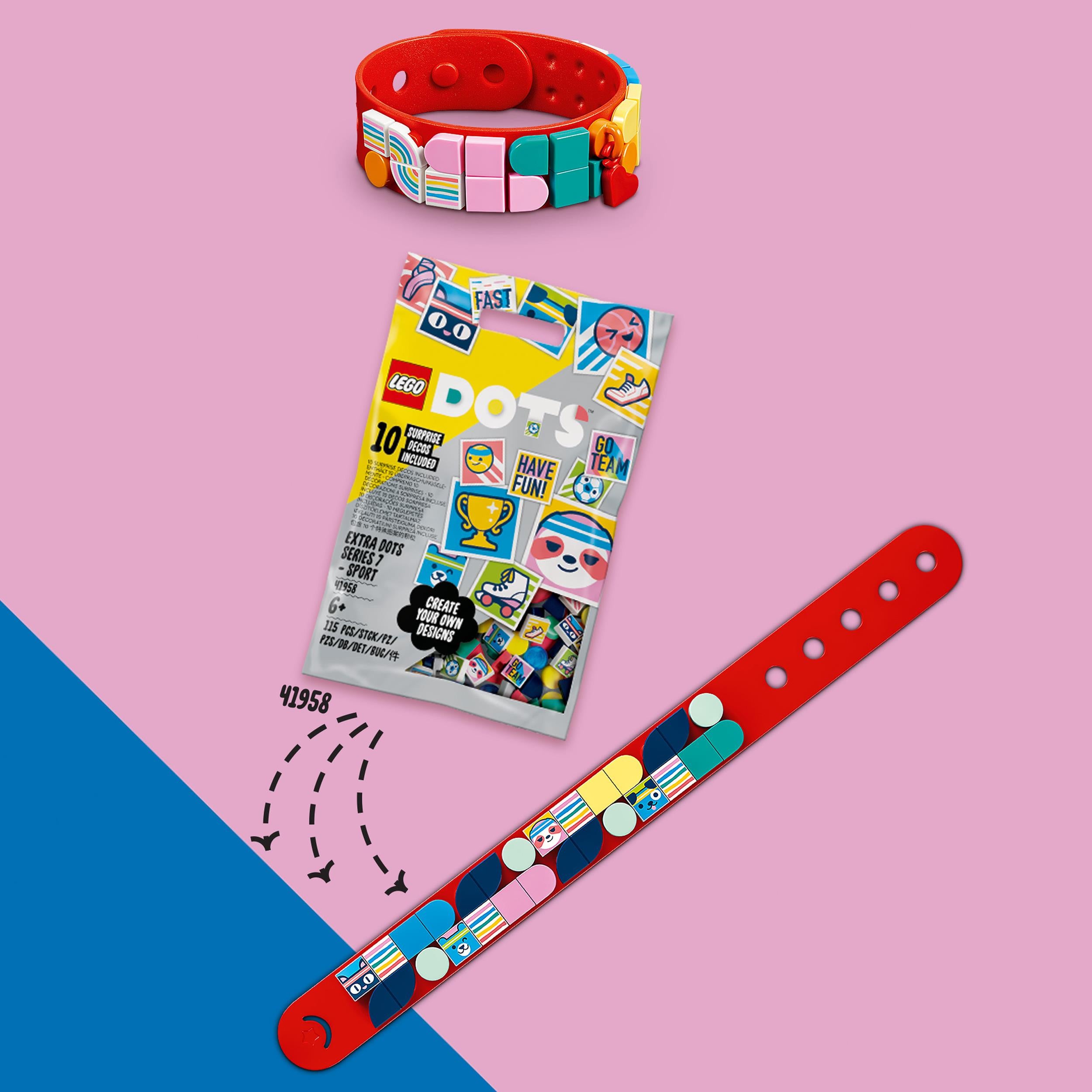 LEGO DOTS Rainbow Bracelet with Charms 41953