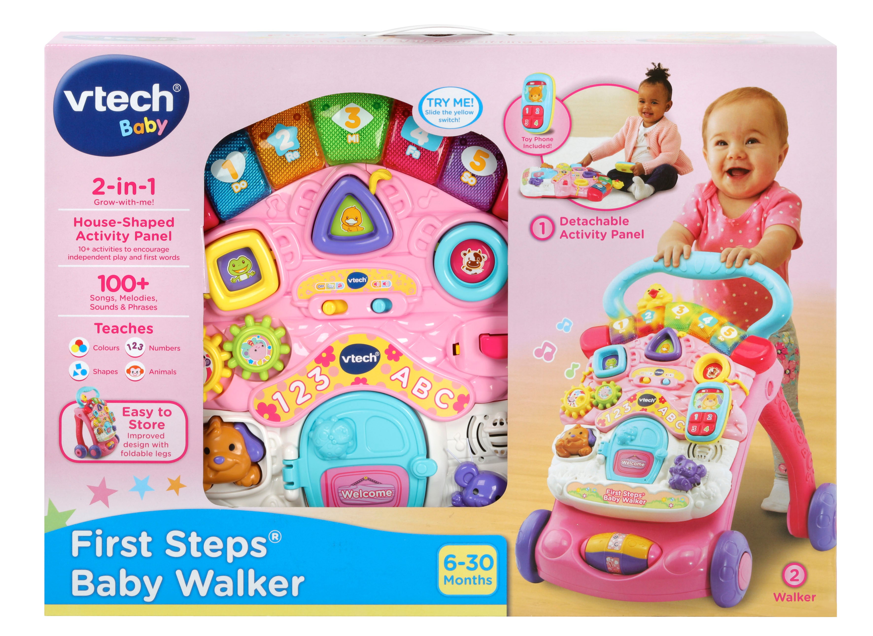 First Steps® Baby Walker pink