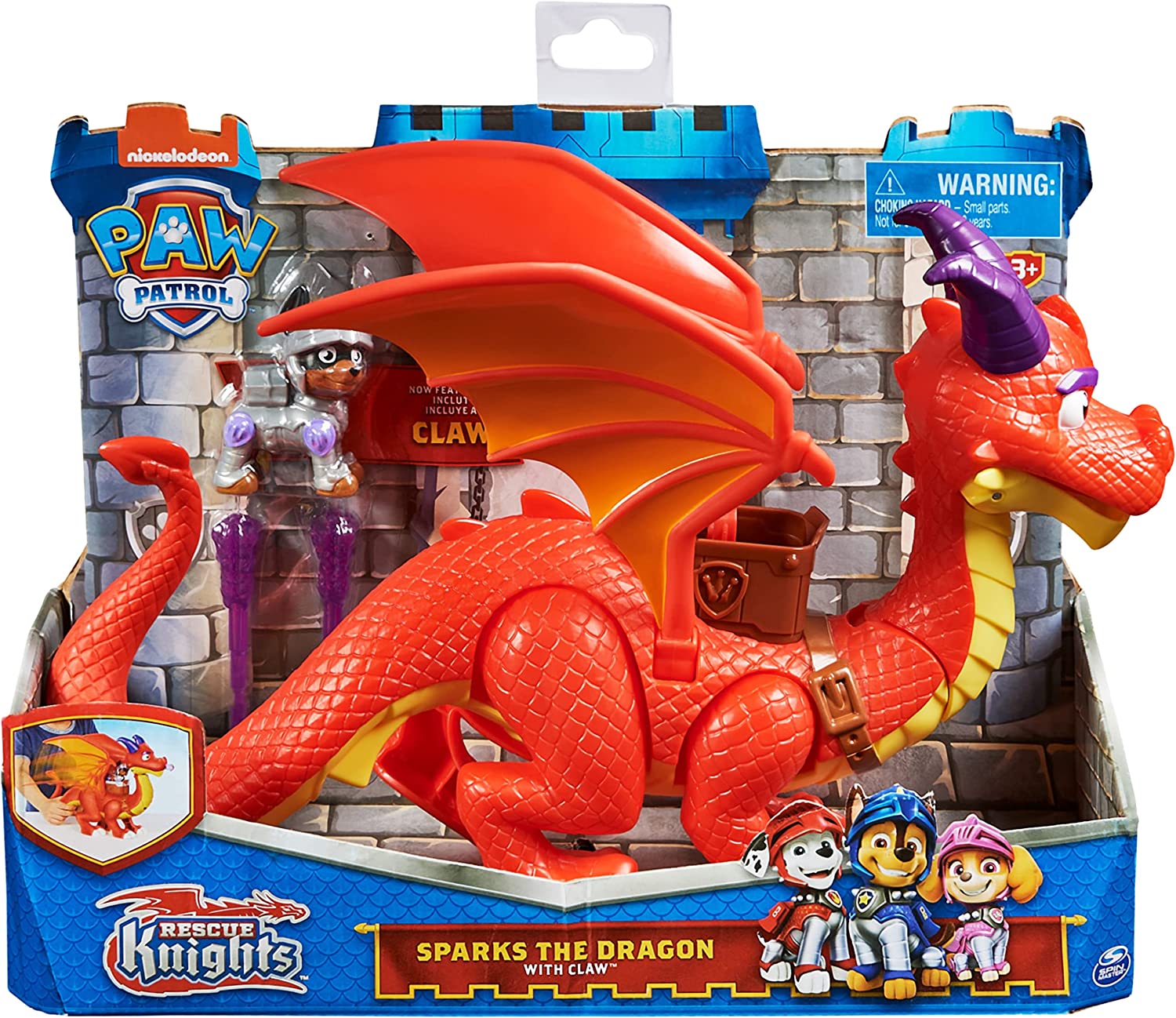 PAW PATROL RESCUE KNIGHTS Sparks The Dragon & Claw