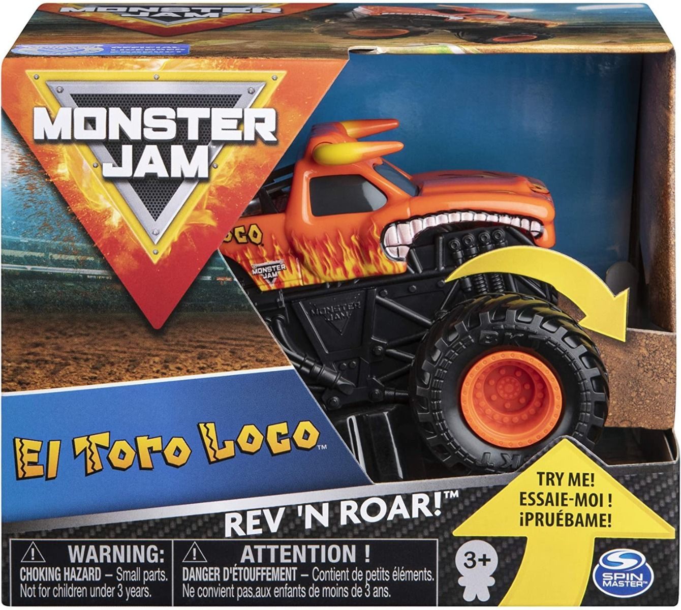 Rev 'em up and watch 'em ROAR! Introducing the all-new, Rev 'N Roar 1:43 scale, authentic Monster Ja