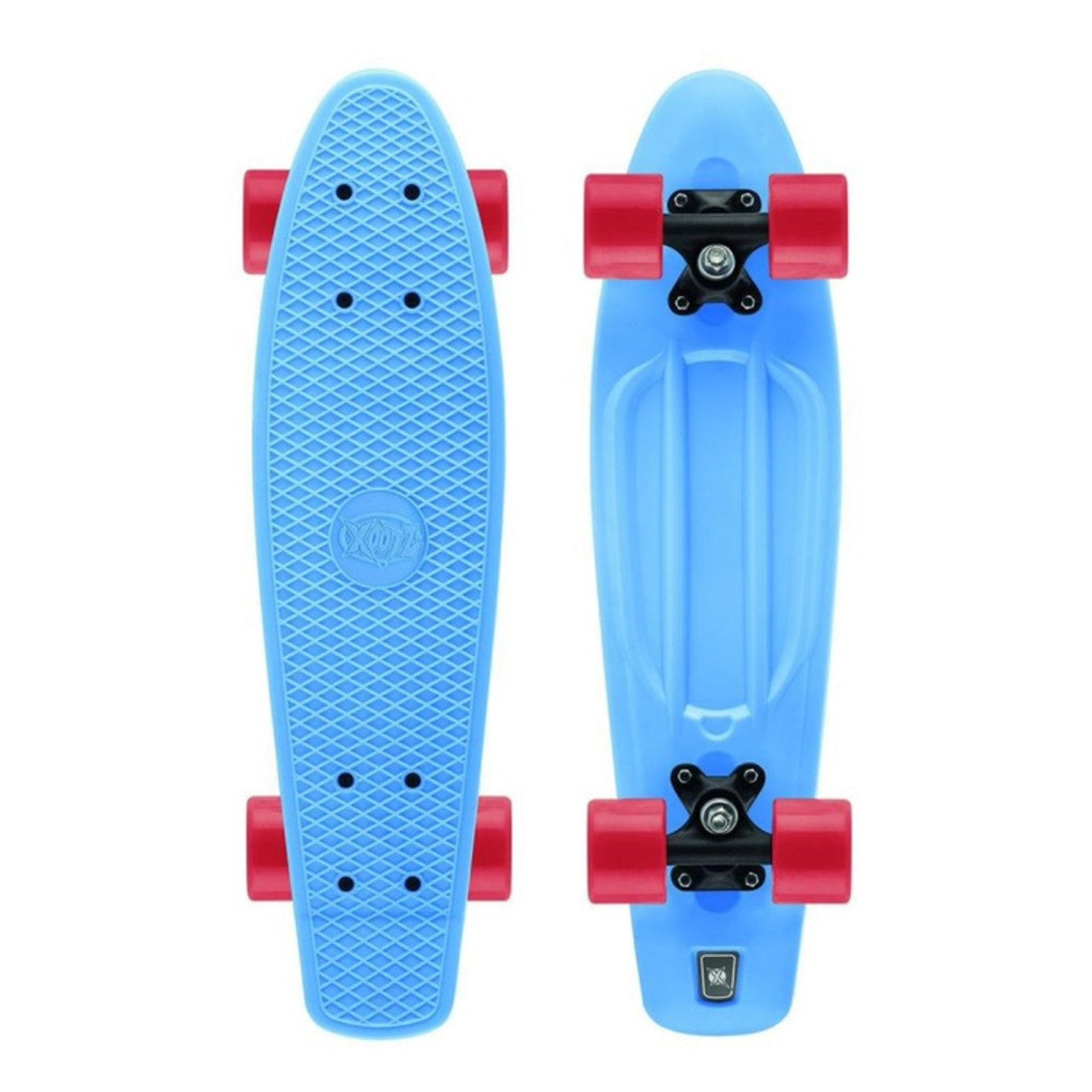 22.5" x 6" Blue Retro Skateboard