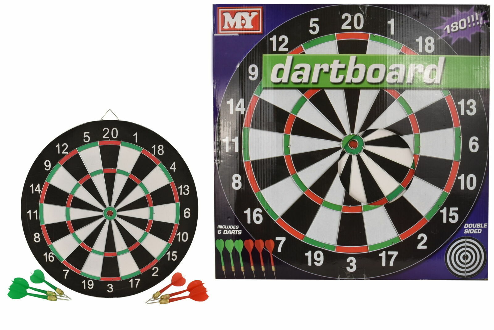 17" Dart Board W/ 6 Darts