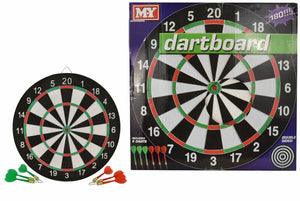 17" Dart Board W/ 6 Darts