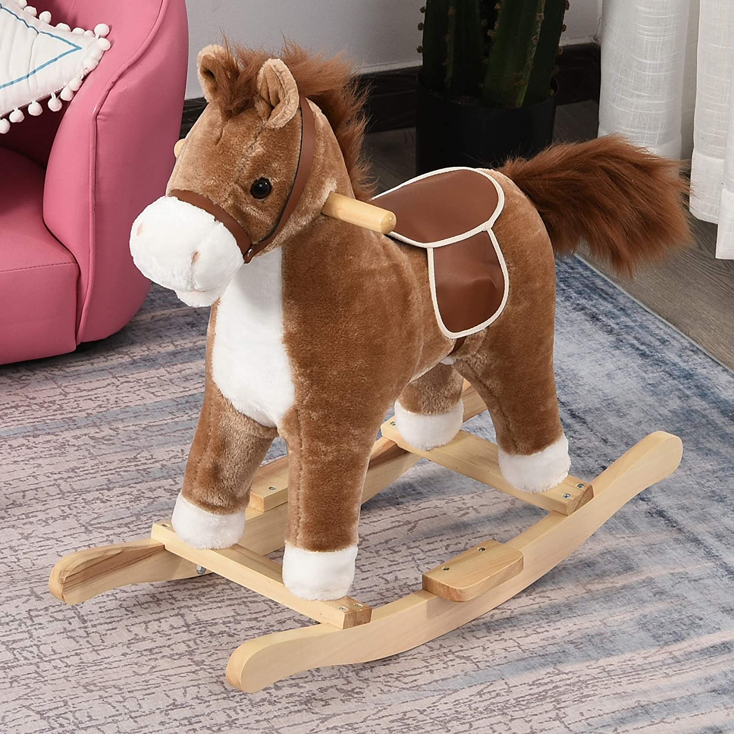 Rocking Horse Brown w/Sound Moving Mouth