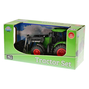 KIDS GLOBE 27cm Tractor W/ Front Loader