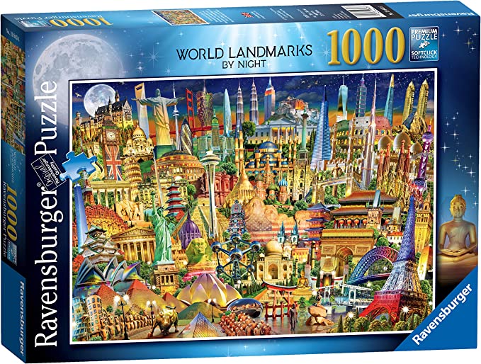 World Landmarks by Night 1000p